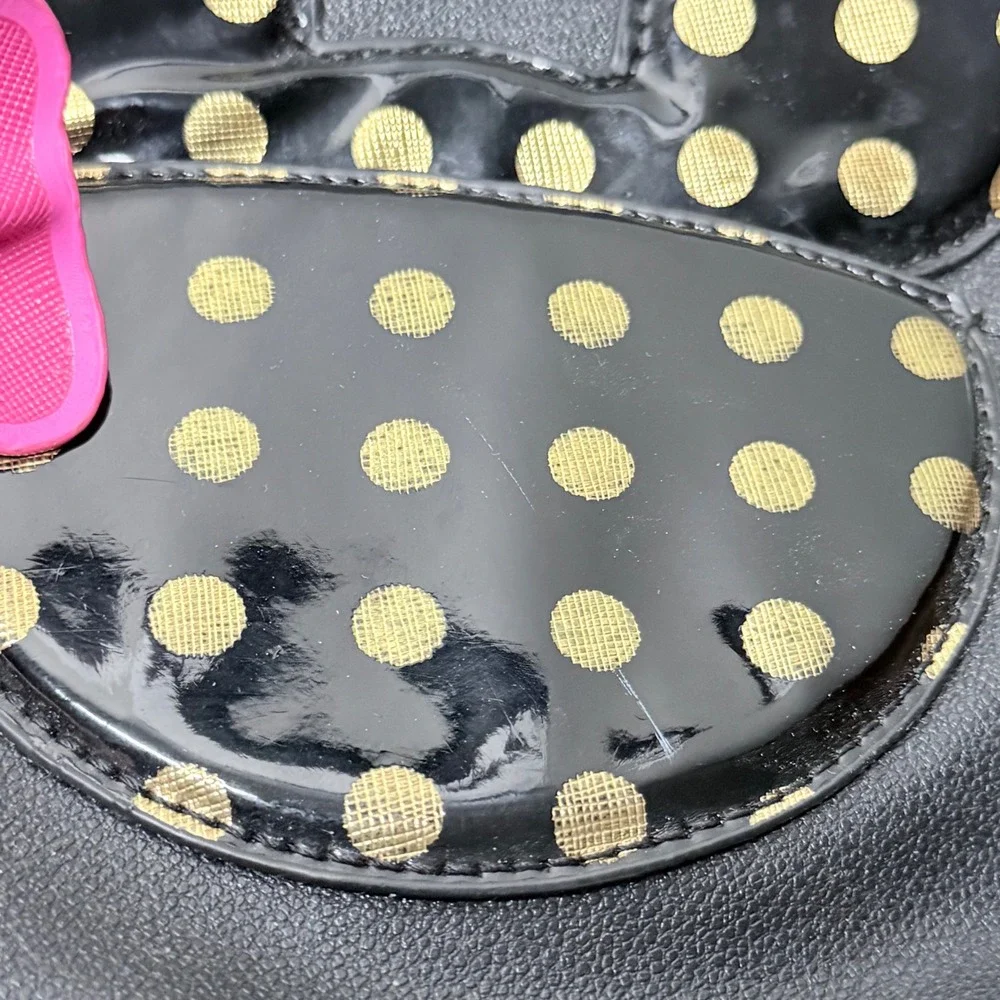Dani by Danielle Nicole Minnie Mouse Backpack Women Mini Black Gold Polka Dot